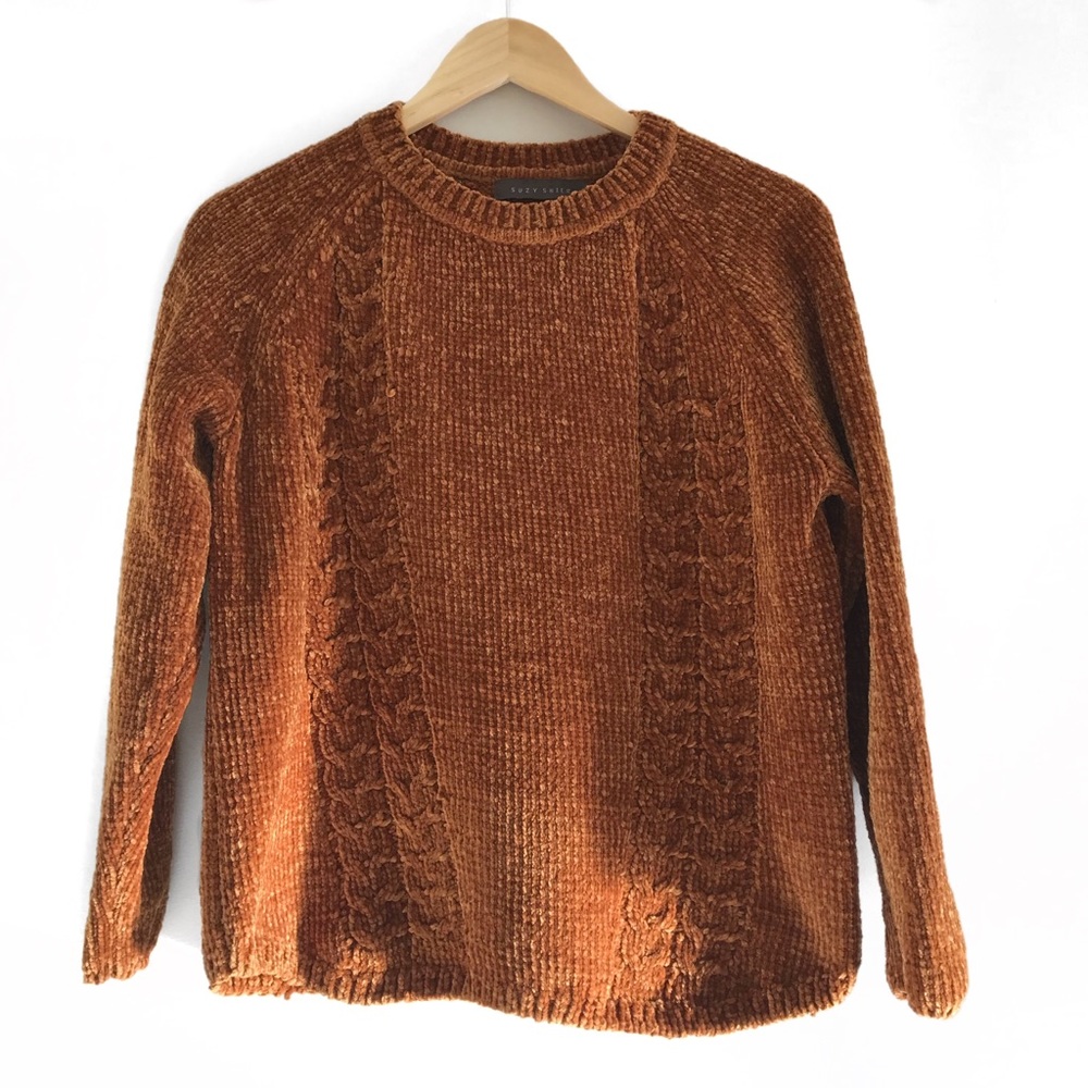 marigold chenille knit sweater